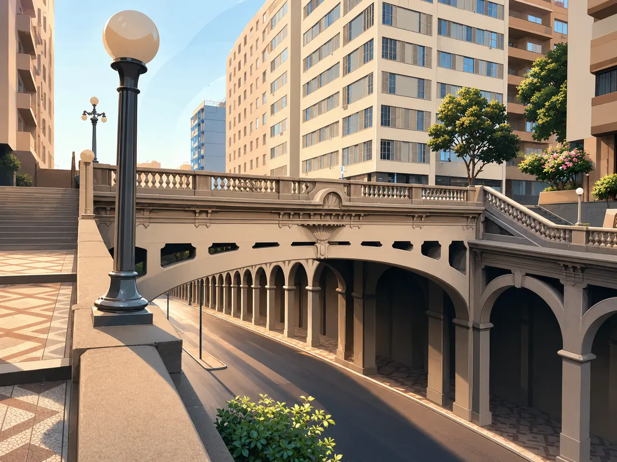 Viaduto Otávio Rocha, em Porto Alegre